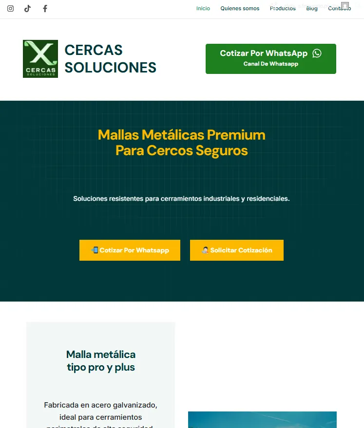 Diseño Responsivo Tablet Cercas Premiun